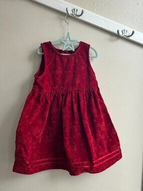 🌺❤️ Vintage McKids Floral Dress – Red – Size 5 – 100% Cotton ❤️🌺